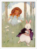 Alice In Wonderland The White Rabbit Vintage Retro Advert Poster A4 Photo Print
