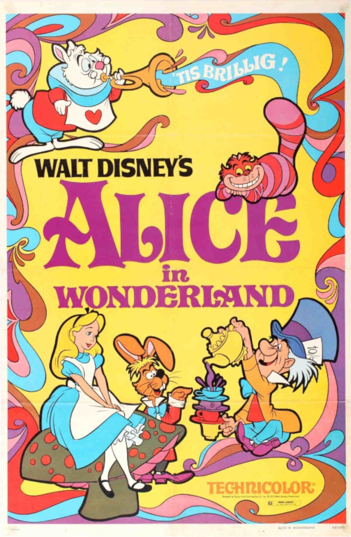 Alice Wonderland Poster 1 Vintage Retro Advert Poster A4 Photo Print