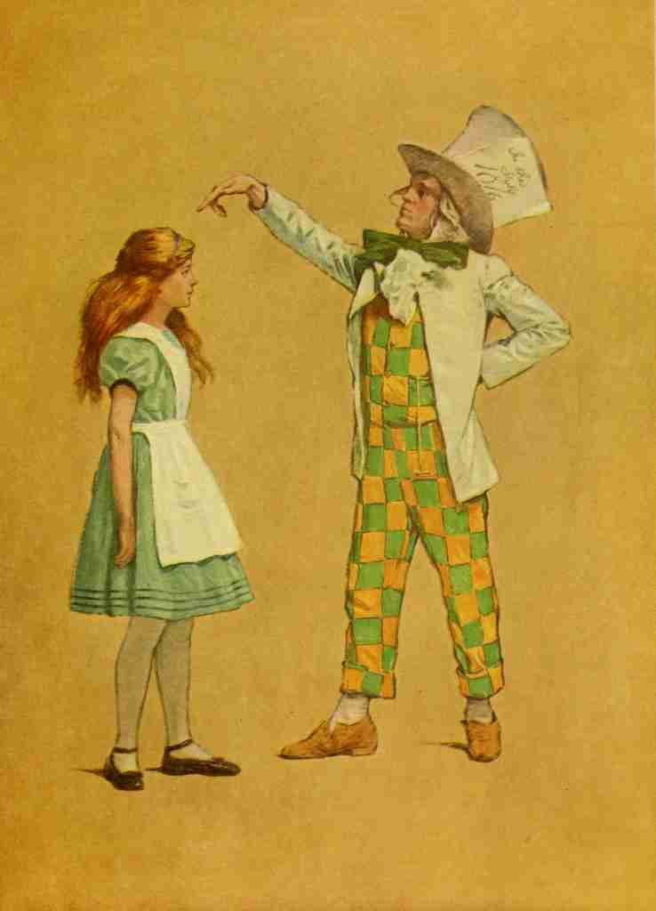 Alice in Wonderland 1915 Alice with Mad Hatter A4 Photo Print