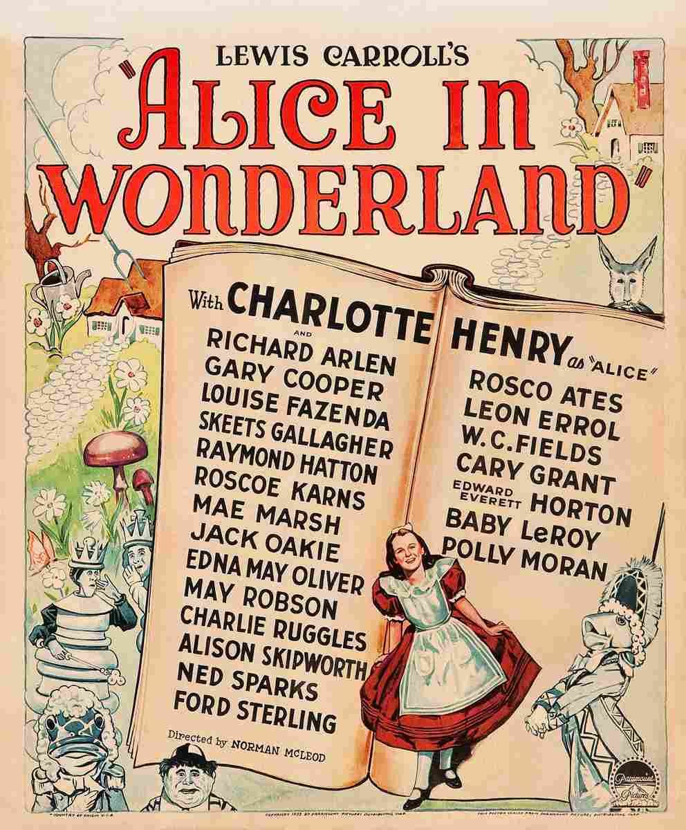 Alice in Wonderland 1933 01 film star poster A4 Photo Print