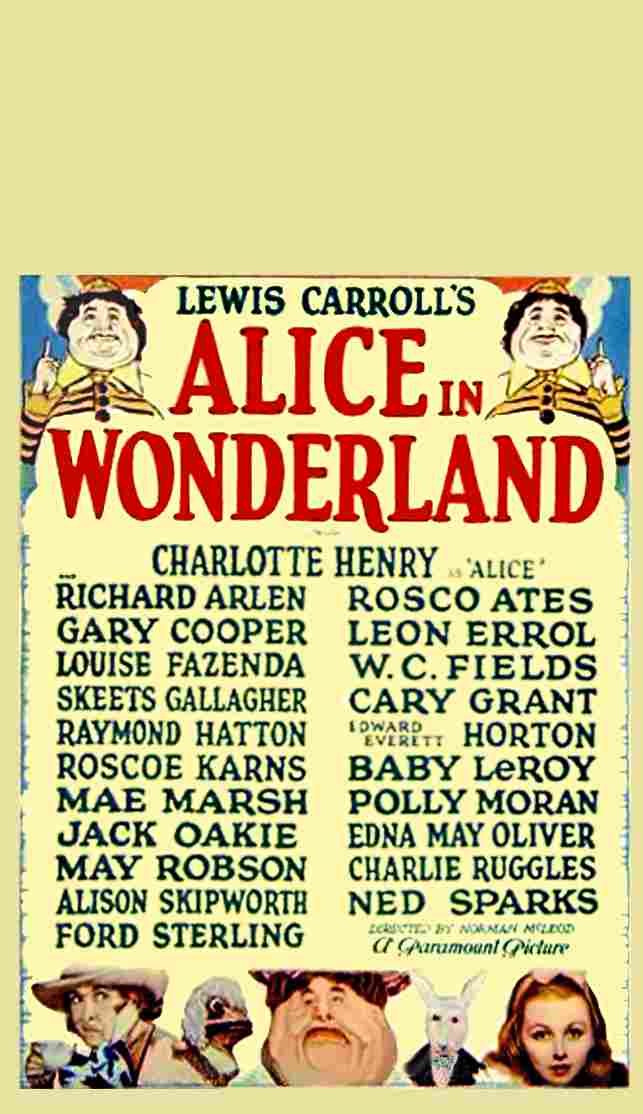 Alice in Wonderland 1933 03 film star poster A4 Photo Print