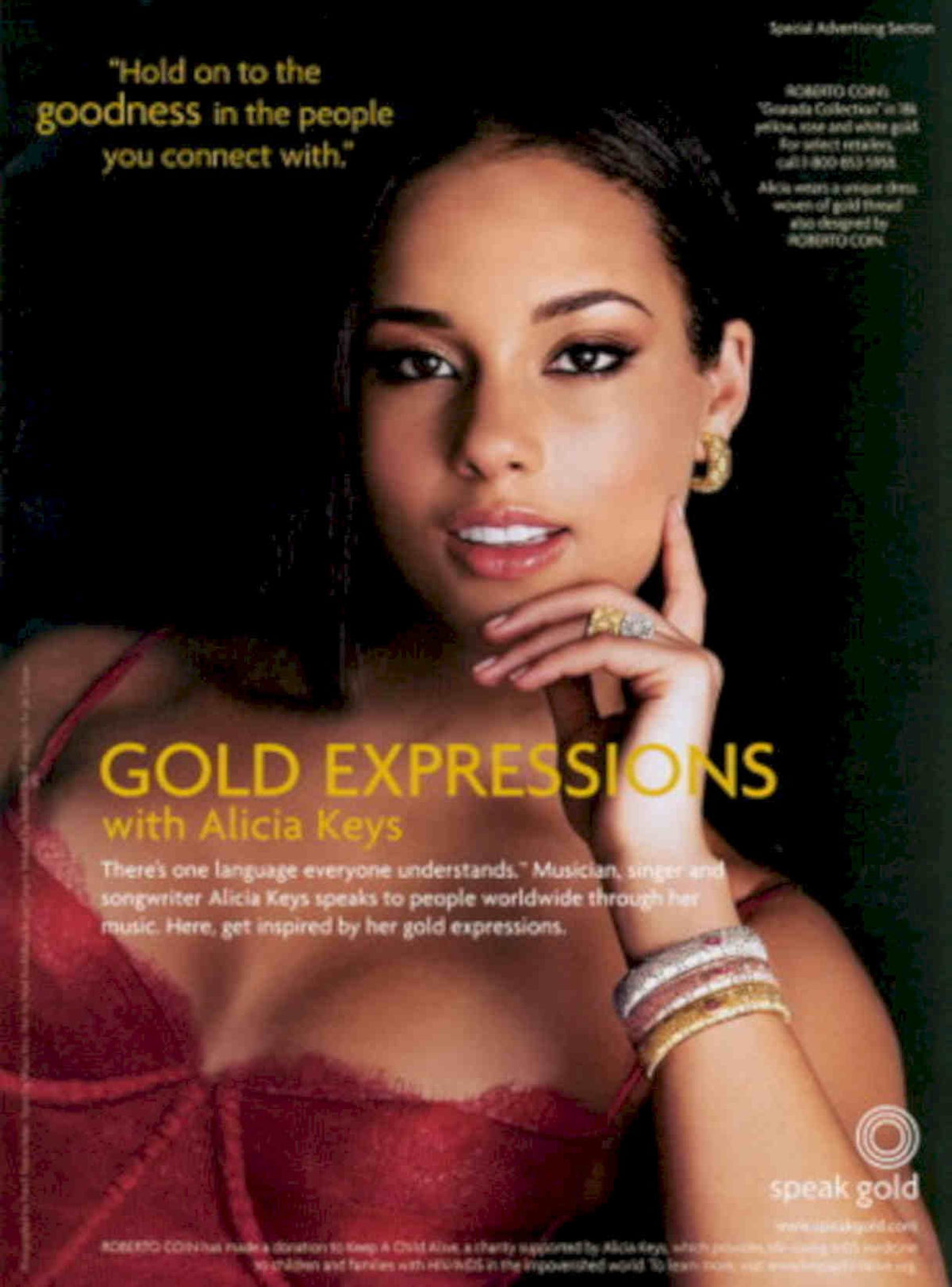 Alicia Keys Gold Vintage Retro Advert Poster A4 Photo Print