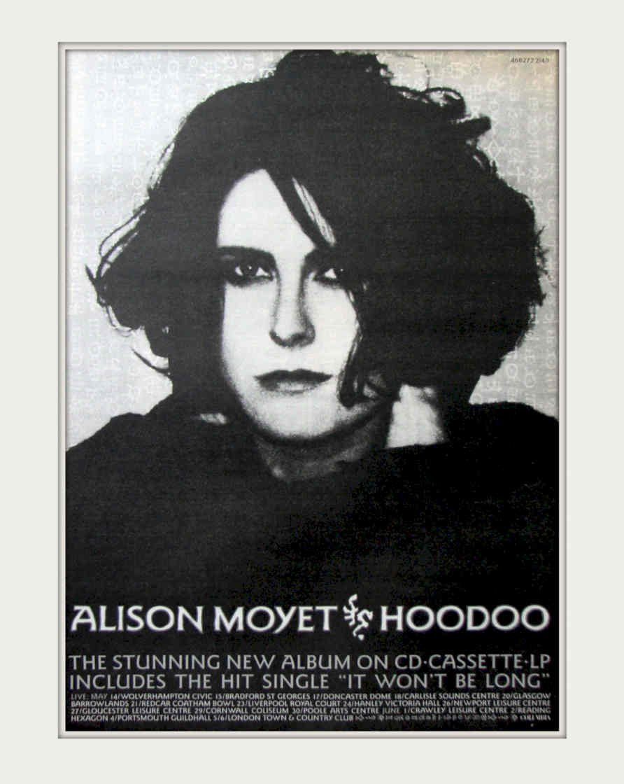 Alison Moyet Hoodoo Vintage Retro Advert Poster A4 Photo Print