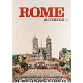 Alitalia Flights To Rome Rk Vintage Retro Advert Poster A4 Photo Print