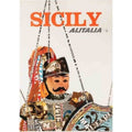 Alitalia Flights To Sicily Vintage Retro Advert Poster A4 Photo Print