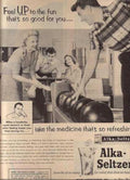 Alkaseltzer Bowling Men Vintage Retro Advert Ads A4 Photo Print