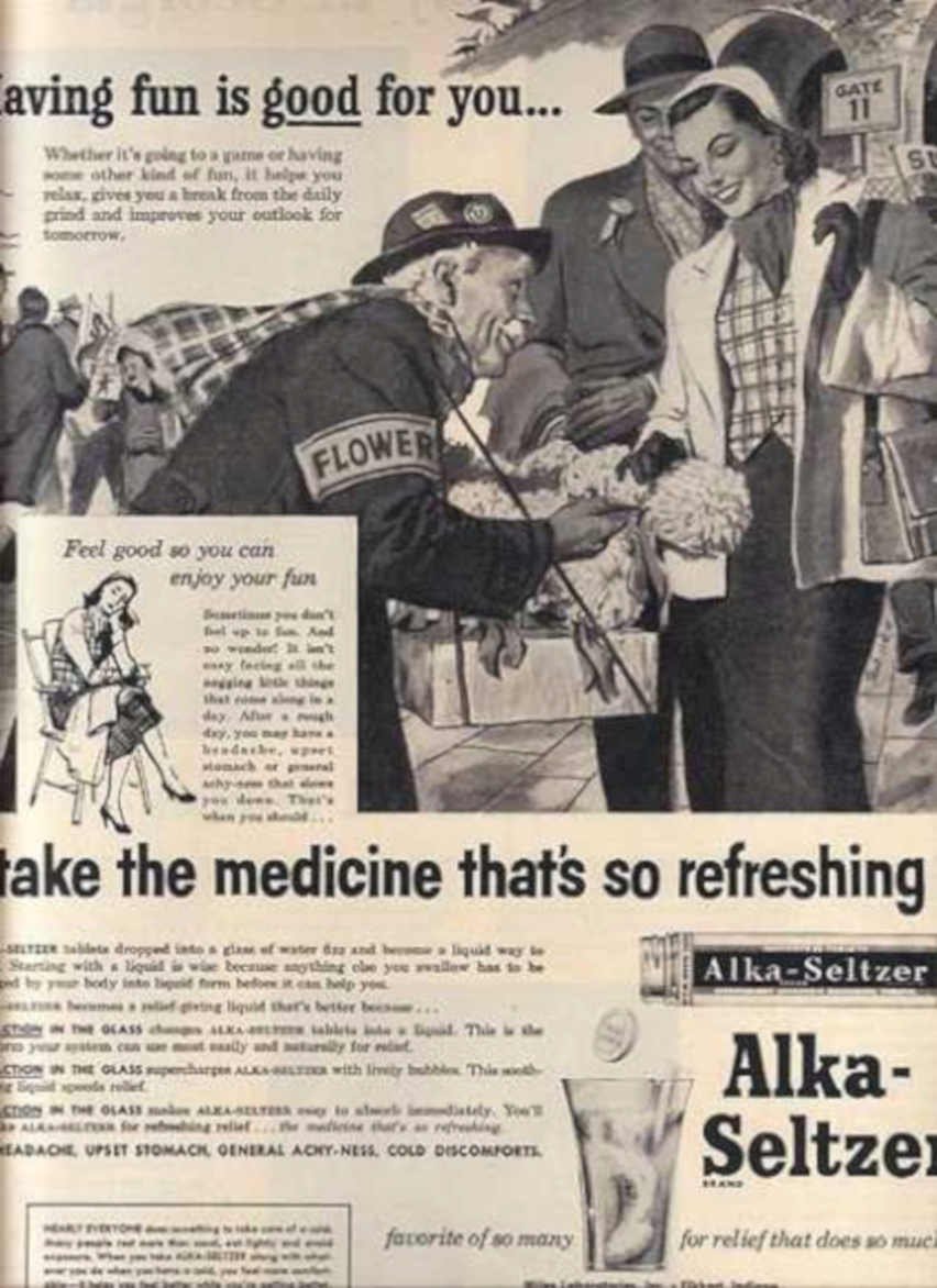 Alkaseltzer Flower Gate Vintage Retro Advert Ads A4 Photo Print