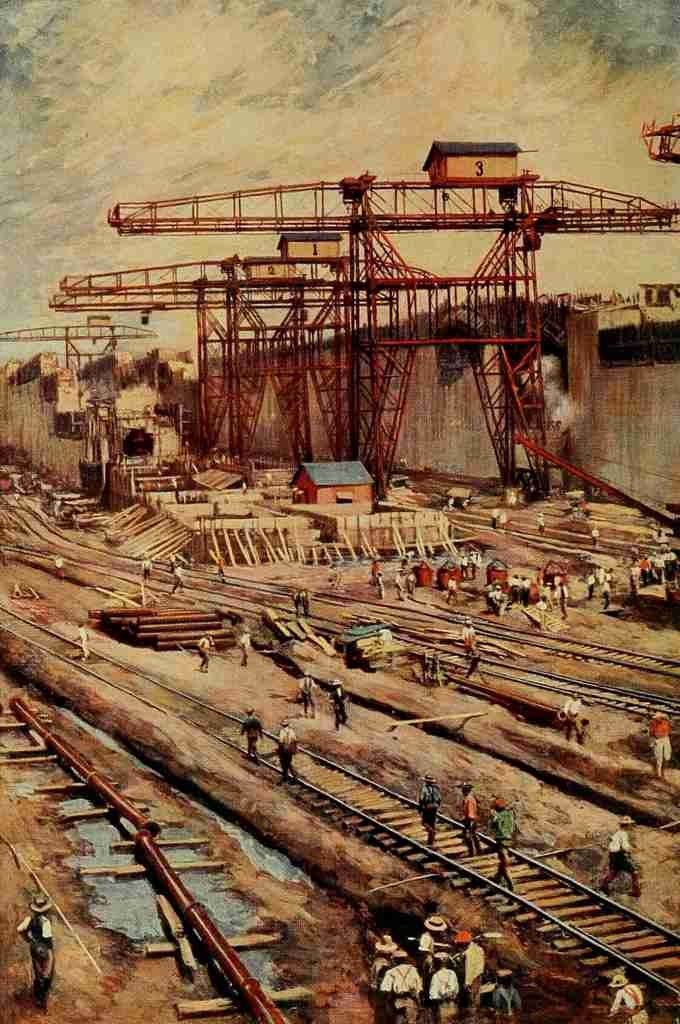 All About Engineering 1913 Making the Panama Canal Vintage A4 Photo Print
