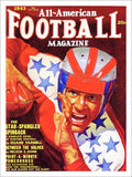 All American Football Magazine 1943 Vintage Retro Advert Poster A4 Photo Print