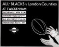 All Blacks Twickenham Vintage Retro Advert Poster A4 Photo Print