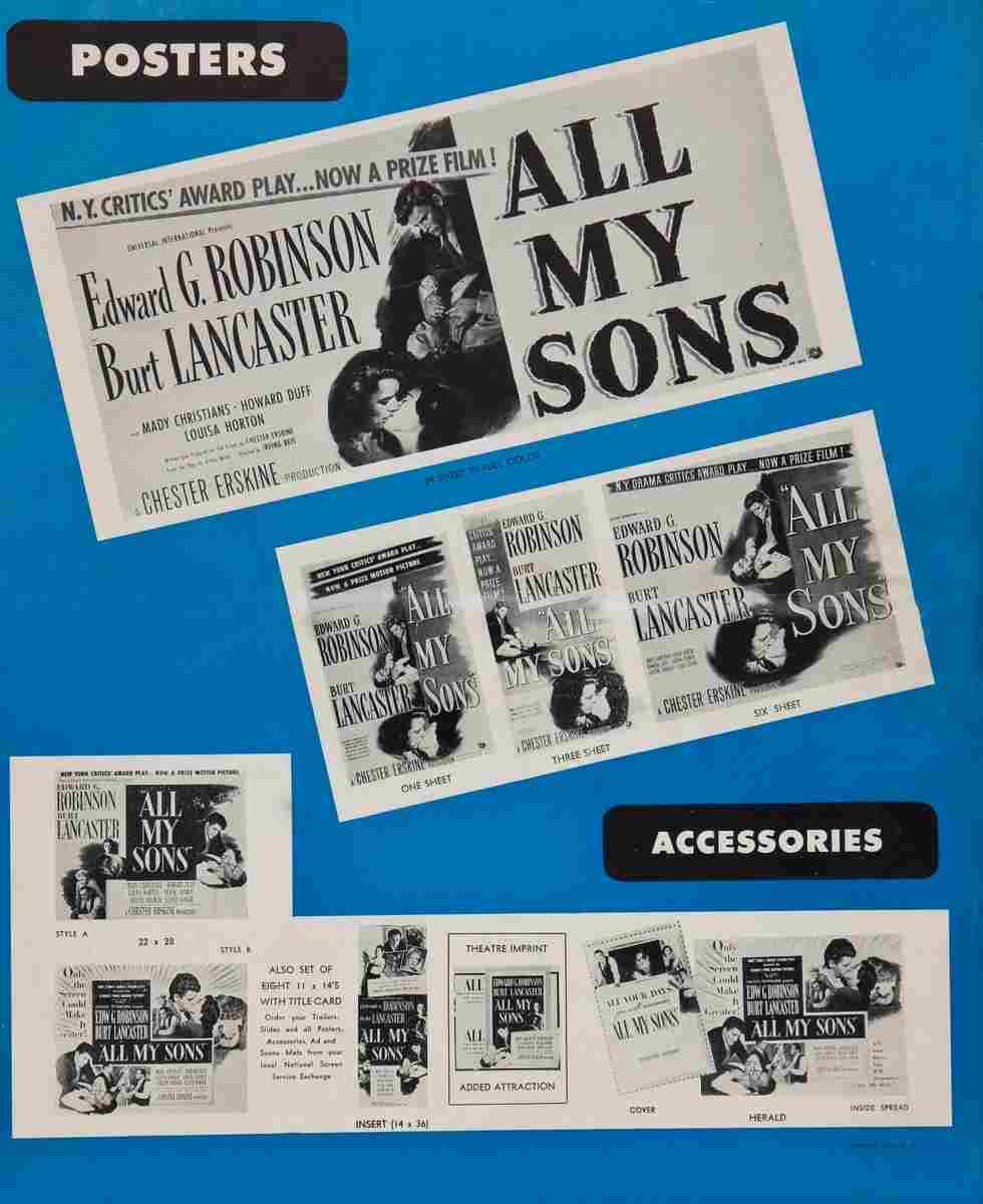 All My Sons 12 film star poster A4 Photo Print