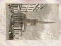 All Souls London England Shepherd 1827 Vintage A4 Photo Print