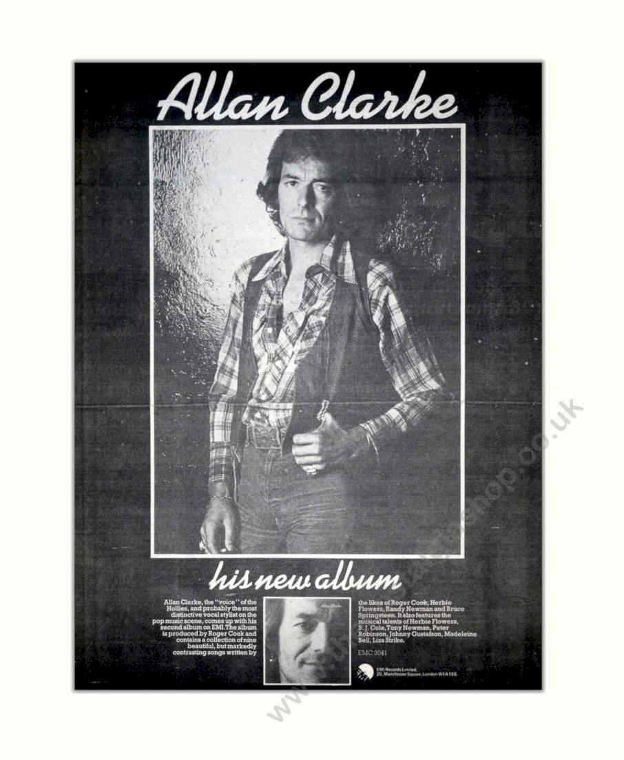 Allan Clarke Poster Vintage Retro Advert Poster A4 Photo Print