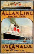 Allan Line Vintage Advert A4 Photo Print