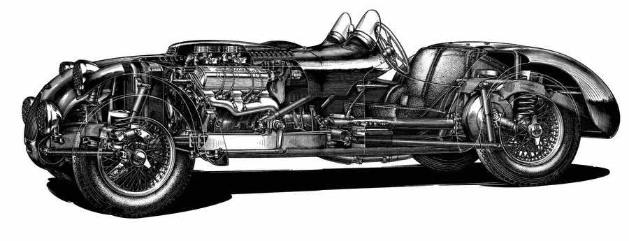 Allard J2X cutaway A4 Photo Print