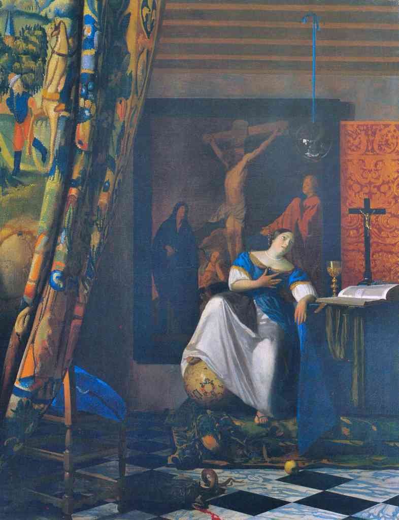 Allegory Of Faith Vermeer A4 Photo Print