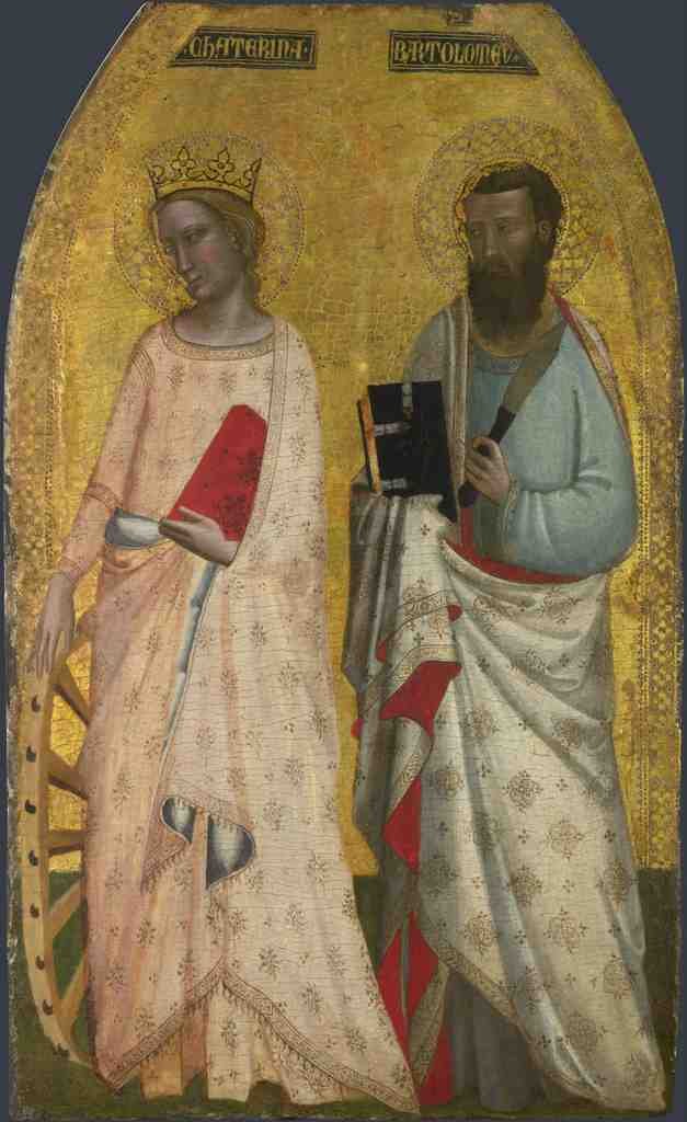 Allegretto Nuzi Saint Catherine and Saint Bartholomew A4 Photo Print