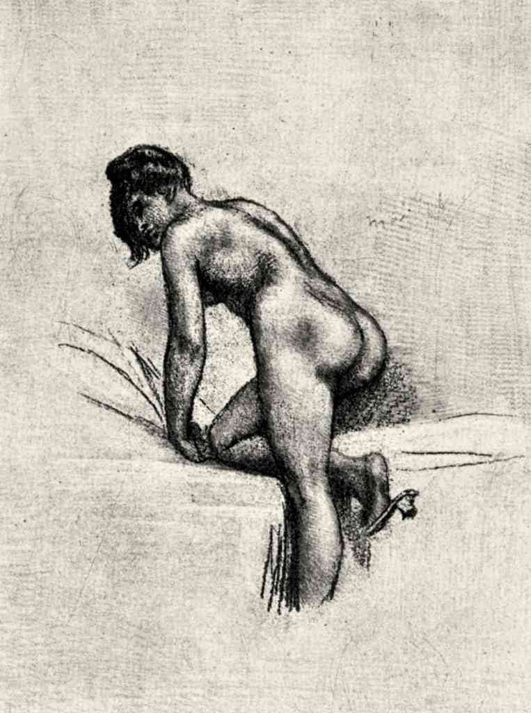 Alleine Felicien Rops Symbolism A4 Photo Print