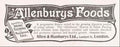 Allenbury Foods Bottle Vintage Retro Advert Poster A4 Photo Print