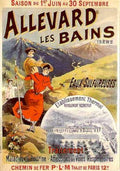 Allevard Les Bains Vintage Retro Advert Ads A4 Photo Print