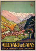 Allevard Les Bains Vintage Retro Advert Poster A4 Photo Print