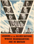 Allied Leaders Wwi Vintage Retro Advert Poster A4 Photo Print