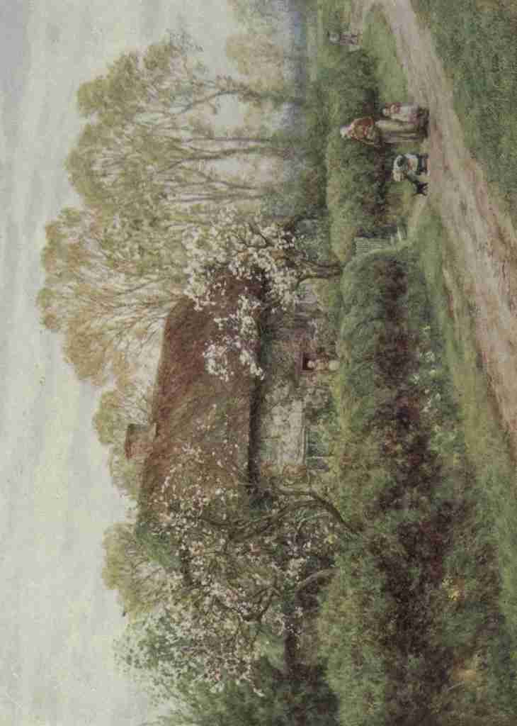 Allingham Helen 1848 1926 Happy England 1904 A Cottage at Freshwater Gate A4 Photo Print