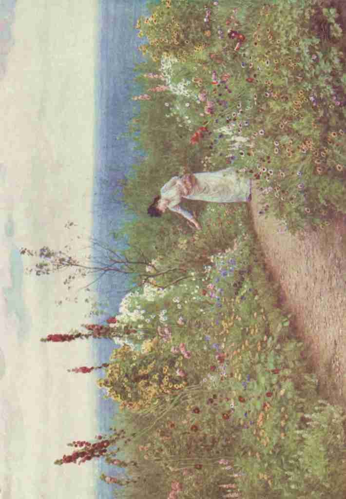 Allingham Helen 1848 1926 Happy England 1904 A Garden in October Aldworth A4 Photo Print