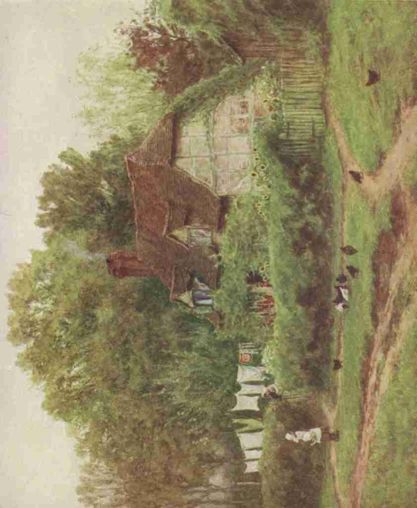 Allingham Helen 1848 1926 Happy England 1904 A cottage at Hambledon Hants A4 Photo Print