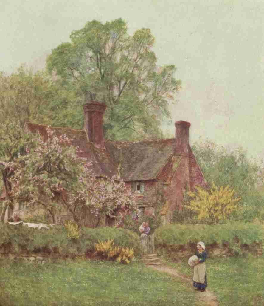Allingham Helen 1848 1926 Happy England 1904 Cottage at Chiddingfold A4 Photo Print