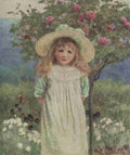 Allingham Helen 1848 1926 Happy England 1904 In the Farmhouse garden A4 Photo Print