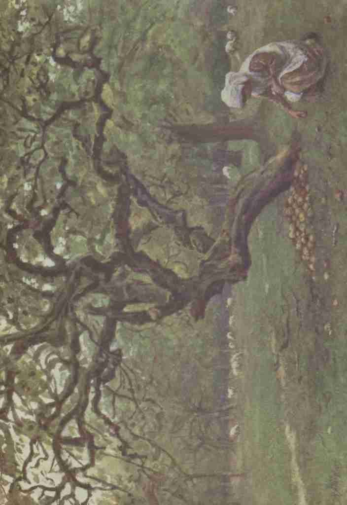 Allingham Helen 1848 1926 Happy England 1904 The Apple Orchard A4 Photo Print