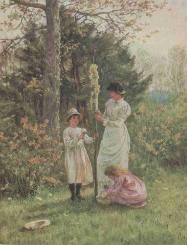 Allingham Helen 1848 1926 Happy England 1904 The Childrens Maypole A4 Photo Print