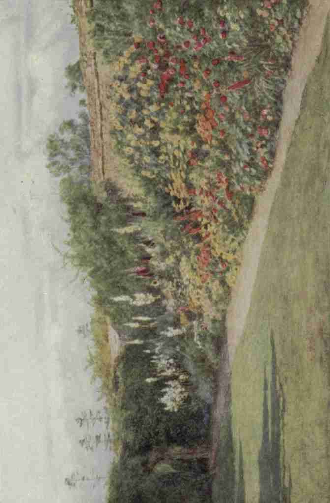 Allingham Helen 1848 1926 Happy England 1904 The South Border A4 Photo Print