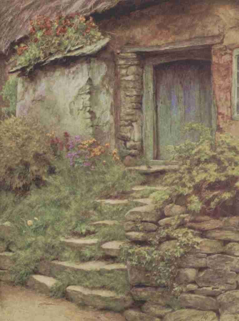 Allingham Helen 1848 1926 Happy England 1904 The condemned cottage A4 Photo Print