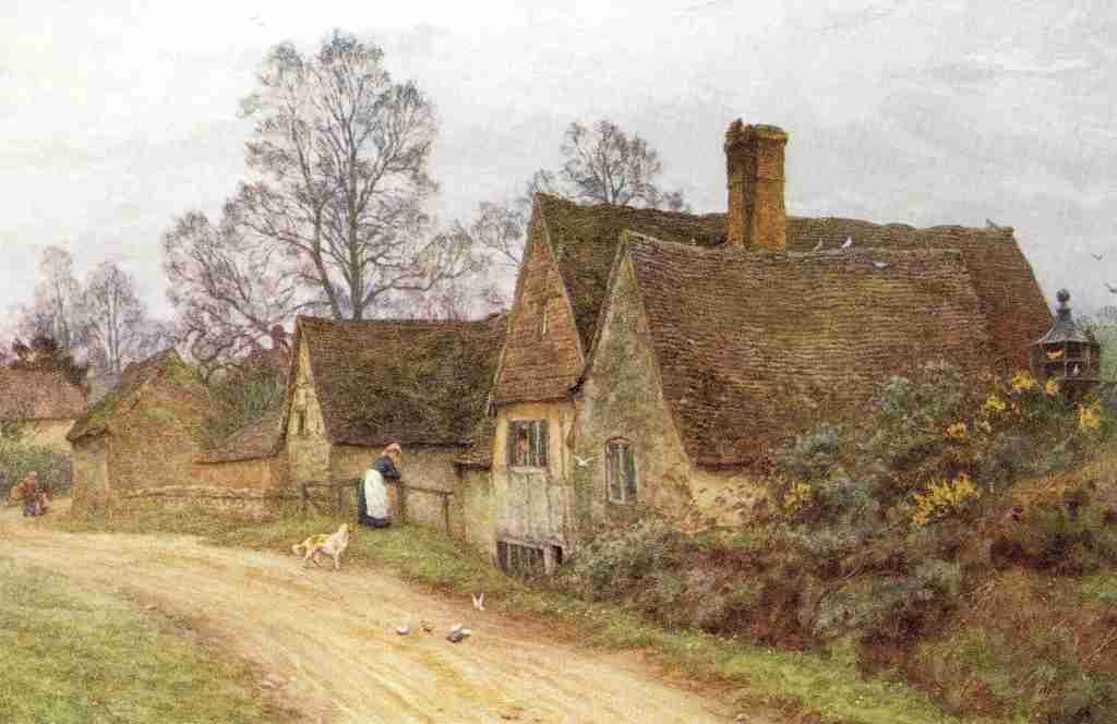 Allingham Helen 1848 1926 The Old Malt House Brook Surrey A4 Photo Print