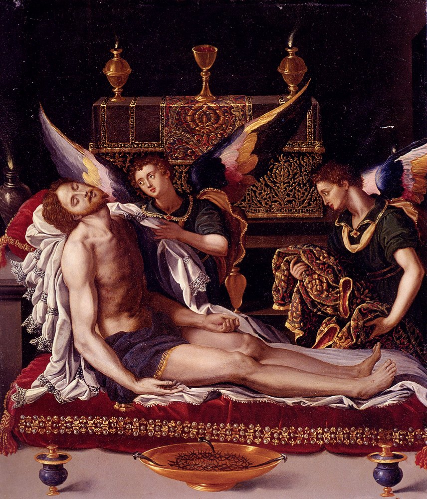 Allori Alessandro Dead Christ Attended By Two Angels Art A4 Photo Print