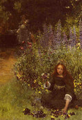 Alma Tadema Lady Laura Teresa Gathering Pansies Art A4 Photo Print UK