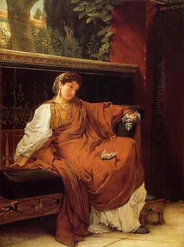 Alma Tadema Lesbia Weeping Over A Sparrow Lawrence Alma Tadema A4 Photo Print