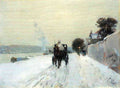 Along The Seine Winter Hassam Impressionism American A4 Photo Print