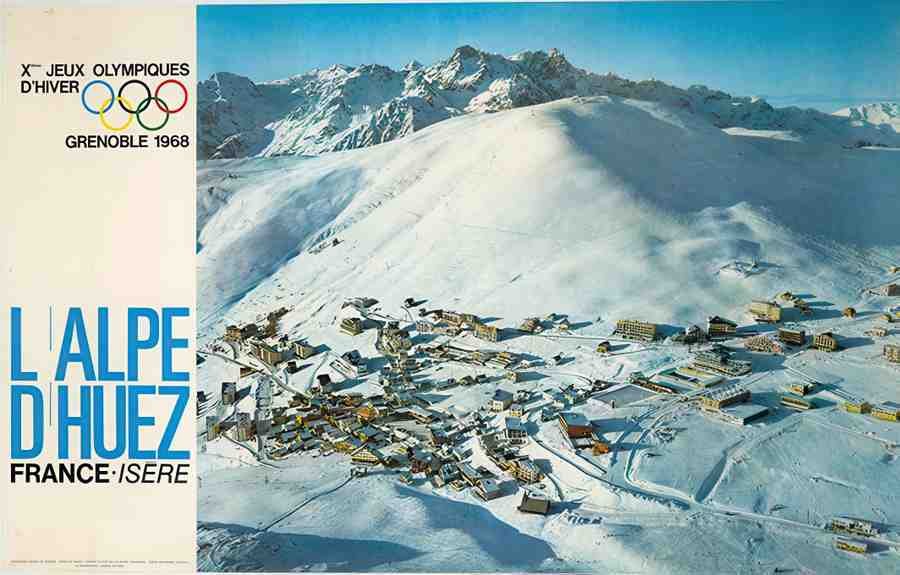 AlpeDhuez Vintage Advert A4 Photo Print