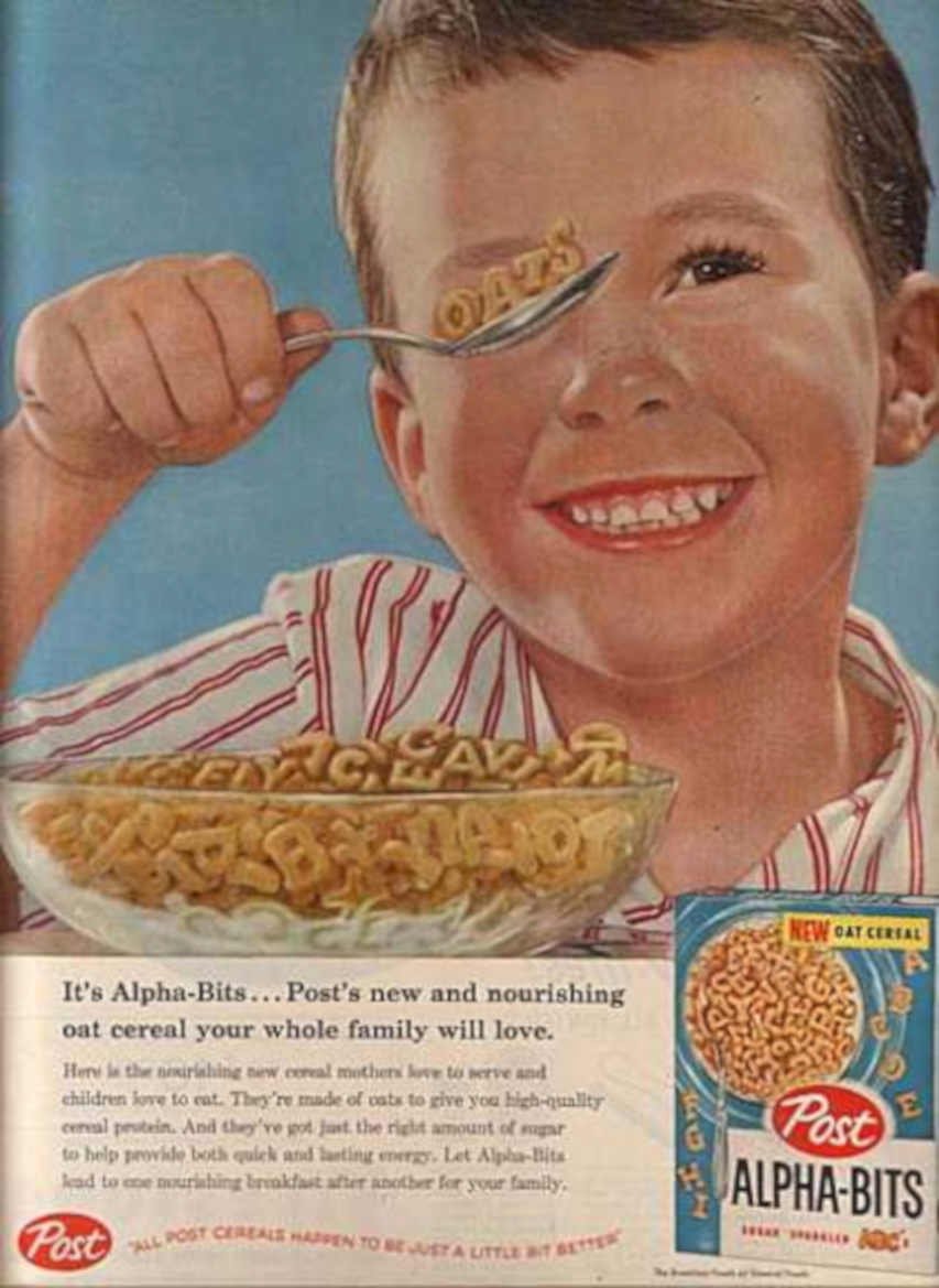 Alpha Bits Cereal Vintage Retro Advert Ads A4 Photo Print