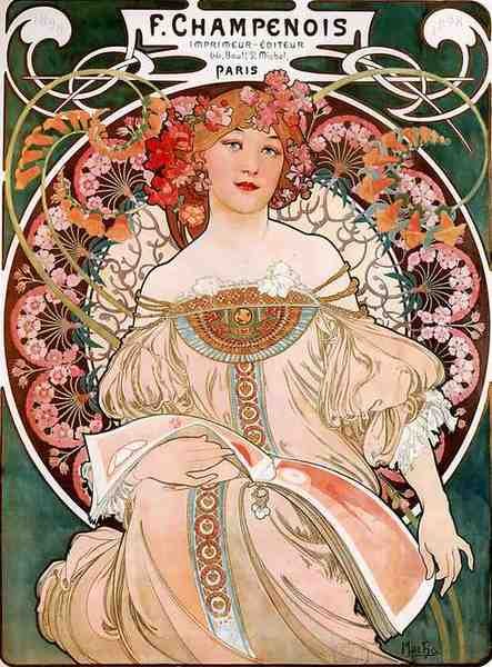 Alphonse Maria Mucha F Champenois Imprimeur Editeur A4 Photo Print