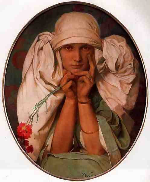 Alphonse Maria Mucha Jaroslava A4 Photo Print