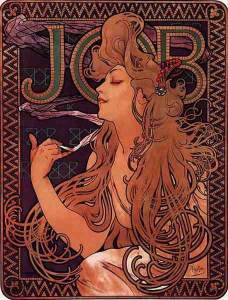 Alphonse Maria Mucha Job A4 Photo Print
