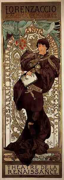 Alphonse Maria Mucha Lorenzaccio A4 Photo Print