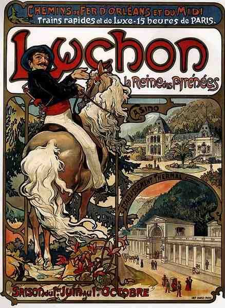 Alphonse Maria Mucha Luchon A4 Photo Print