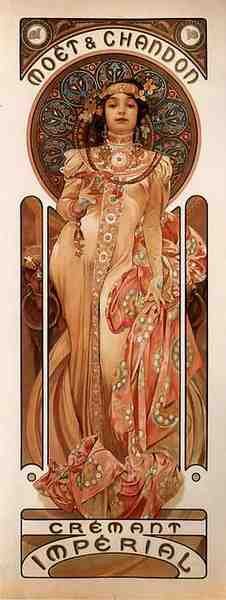 Alphonse Maria Mucha Moet And Chandon Cremant Imperial A4 Photo Print