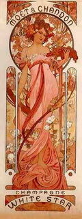 Alphonse Maria Mucha Moet And Chandon White Star A4 Photo Print