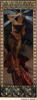Alphonse Maria Mucha Morning Star Litho A4 Photo Print